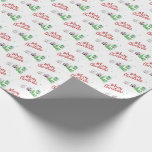 Winter Village Scene Merry Christmas Wrapping Paper<br><div class="desc">This charming wrapping paper features original whimsical paintings of a winter village,  tiny houses,  snowflakes,  and pine trees on a white background.
 Matching ribbon,  tissue paper,  gift tags and stickers available.</div>