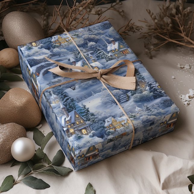 Winter Village White Christmas  Wrapping Paper (Creator Uploaded)