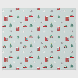Winter Village Wrapping Paper - Christmas Gift