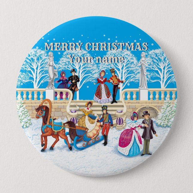  Winter walk  10 Cm Round Badge (Front)