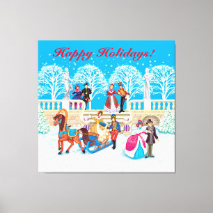 Winter walk canvas print