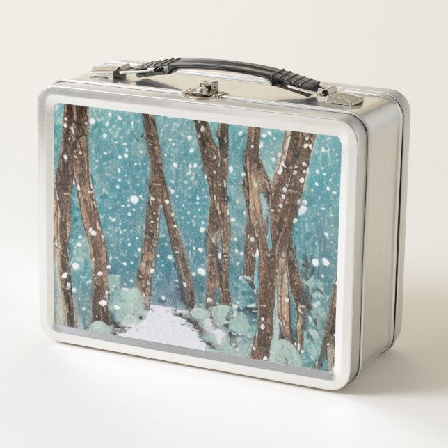 Winter Walk Collection Metal Lunch Box (Front)
