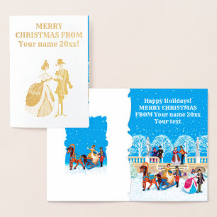 Winter walk foil card