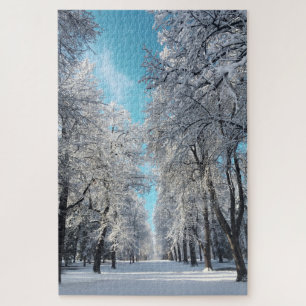 winter walk in the park jigsaw puzzle