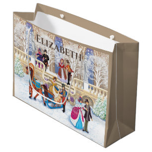 Winter walk Ladies and gentlemen Large Gift Bag
