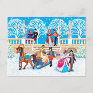 Winter walk postcard