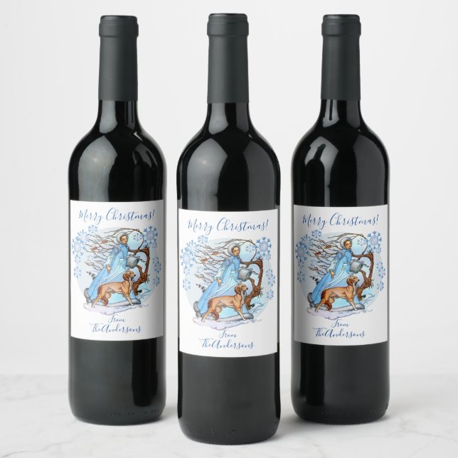 Winter Walk Wine Label (Bottles)