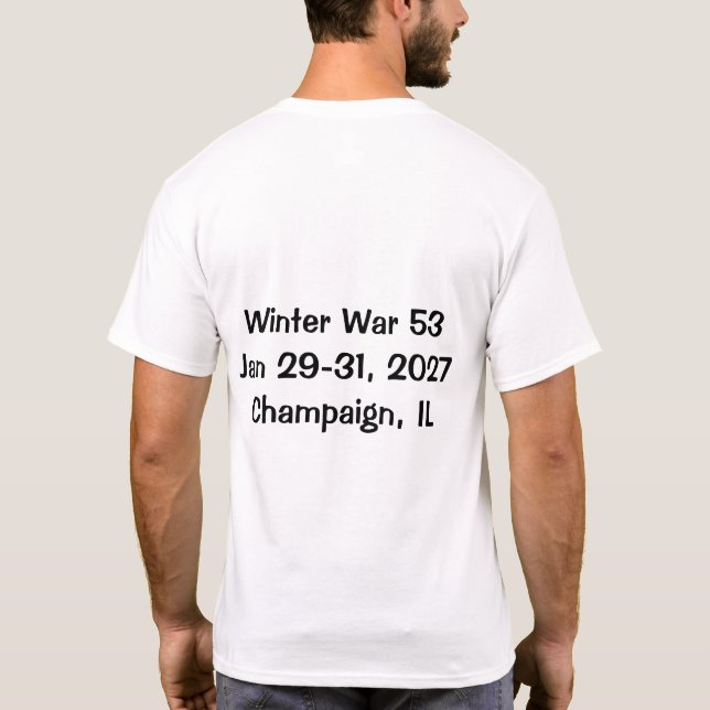 Winter War Snowflake & Shield T-Shirt (Back)