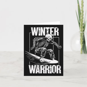 Winter Warrior Snowboarding Skeleton Snowboarder Card