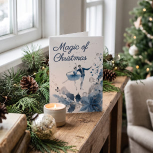 Winter Washi Chinoiserie Nutcracker Ballet Xmas Holiday Card
