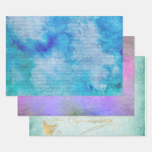 Winter Water Color Wrapping Paper (Set)