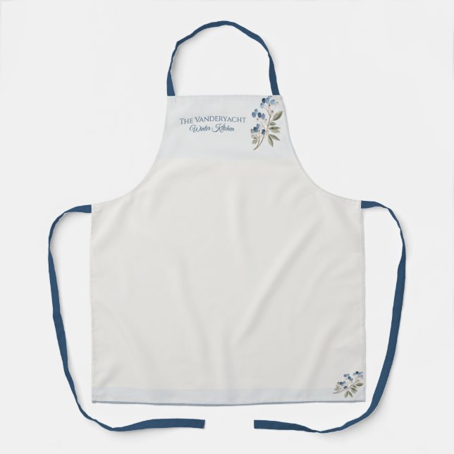 Winter Watercolor  Apron (Front)