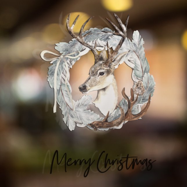 Winter Watercolor Deer Wreath Christmas  (Creator Uploaded)