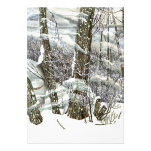 Winter Watercolor painting Photo Print