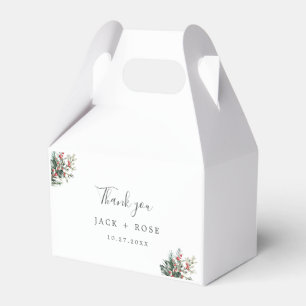 Winter Watercolor Wedding Favour Box