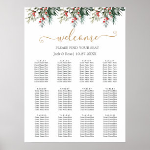Winter Watercolor Wedding Poster