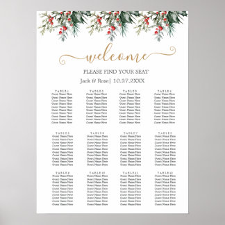Winter Watercolor Wedding Poster