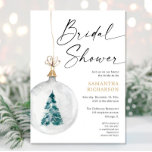 Winter watercolors Christmas bridal shower Invitation<br><div class="desc">For more advanced customization of this design,  simply select the "Customize It" button above!</div>