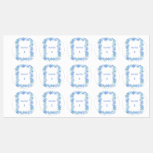 Winter Waterproof Labels Minimalist Snowflake Name