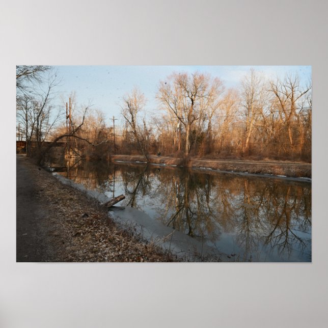 Winter Waterscape Reflection Poster (Front)