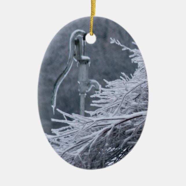 Winter Weather Pump Ceramic Tree Decoration (Front)