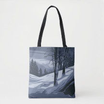 Winter Weather Shopping Errand Tote Bag