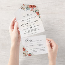 Winter Wedding All In One Invitation