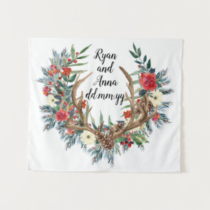 Winter Wedding Back Drop, Christmas Photo Booth Ta Tapestry