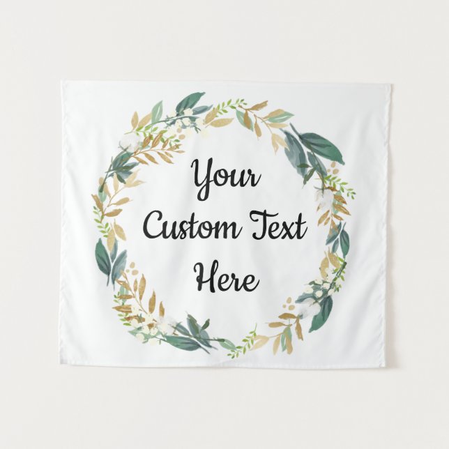 Winter Wedding Backdrop Greenery Photo Booth Decor Tapestry (Front (Horizontal))