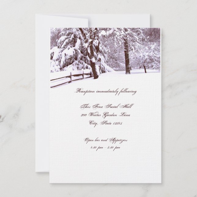 Winter Wedding Beautiful Invitation (Front)