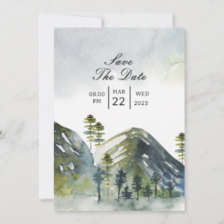 Winter wedding card, chirstmas wedding card