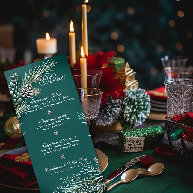 Winter Wedding Christmas Pinecones  Menu (Creator Uploaded)