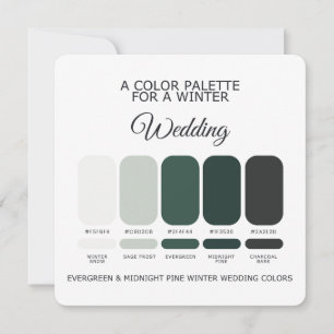 Winter Wedding Colour Palette 2026 Card