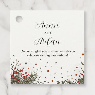 Winter Wedding Custom Elegant Inspirivity Trendy Favour Tags