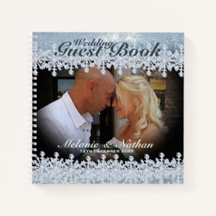 Winter Wedding Custom Photo Guest Book