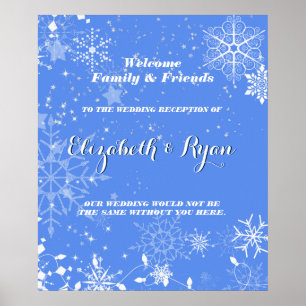 Winter Wedding, Custom Wedding Welcome Poster