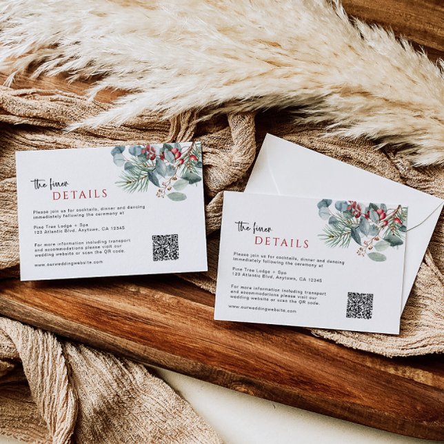 Winter Wedding Details Enclosure Card QR Code (Creator Uploaded)