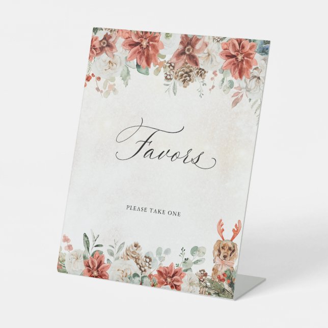 Winter Wedding Favours Sign (Front)