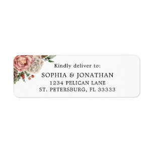 Winter Wedding Floral RSVP Response Mailing