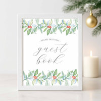 Winter Wedding Guest Book Sign