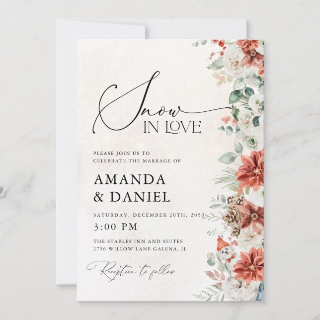 Winter Wedding Invitation (Front)
