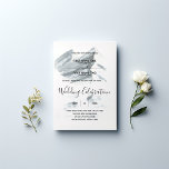 Winter wedding invitation<br><div class="desc">This contemporary wedding invitation card features a serene watercolor mountain landscape in soft, muted grey tones, perfect for nature-loving couples who want to incorporate outdoor elements into their special day. The modern, minimalist design allows the beautiful hand-painted illustration to take centre stage, while the couple’s names and details are presented...</div>
