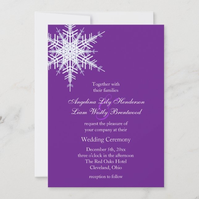 Winter Wedding Invitation (Front)
