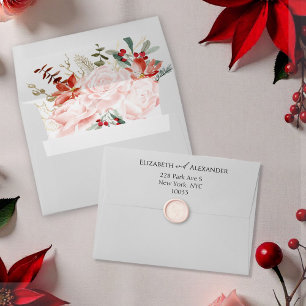 Winter Wedding Invitation Envelope Gilded