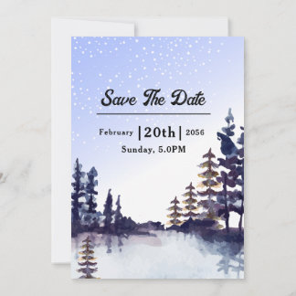 Winter Wedding invitation floral design