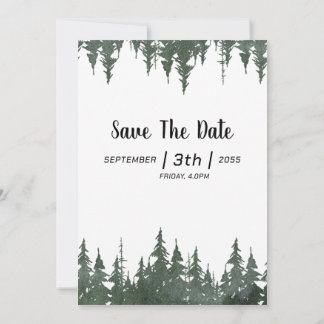 Winter Wedding Invitations Handmade Card
