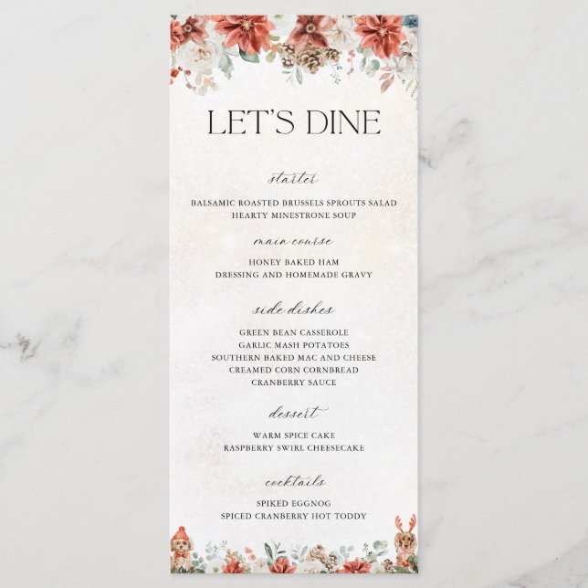 Winter Wedding Menu (Front)