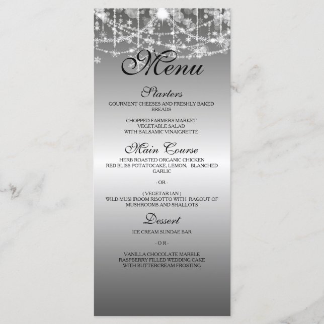 Winter Wedding Menu (Front)