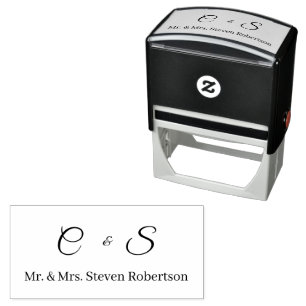 Winter Wedding Monogrammed Self-inking Stamp
