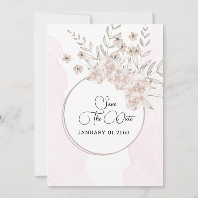 Winter Wedding Mountain Editable Party Card Desig  (Back)
